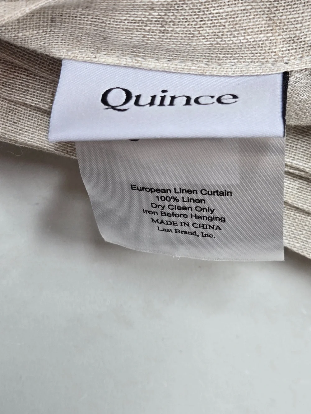 NWT QUINCE 4 Set 48x96 European Linen Sheer Curtains Flax 9321